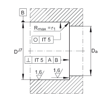 推力角接觸球軸承 ZKLN1034-2RS-PE, 增加公差，雙向，兩側唇密封