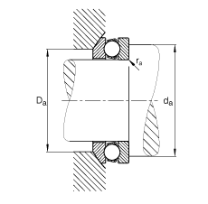 推力深溝球軸承 53210, 根據(jù) DIN 711/ISO 104 標(biāo)準(zhǔn)的主要尺寸，單向，帶球面軸承座圈，可分離