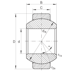 關節軸承 GE12-FO, 根據 DIN ISO 12 240-1 標準，需維護