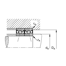 主軸軸承 HSS7024-C-T-P4S, 調(diào)節(jié)，成對(duì)安裝，接觸角 α = 15°，兩側(cè)唇密封，非接觸，加嚴(yán)公差