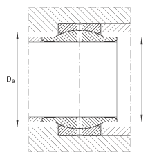 關(guān)節(jié)軸承 GE160-LO, 根據(jù) DIN ISO 12 240-1 標(biāo)準(zhǔn)，需維護(hù)